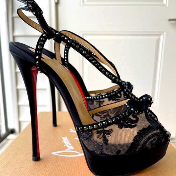 Christian Louboutin Balavenezia Lace 150mm ** Only worn once**